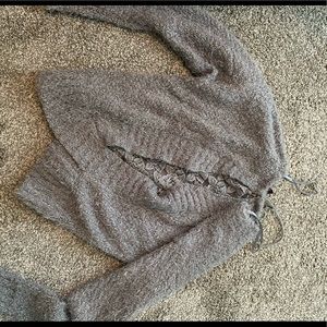 Fuzzy Laceback Sweater